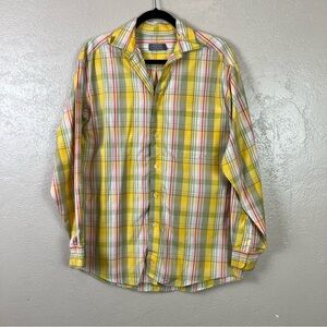 5 for $30 Talbots Button Down Shirt Mens M Yellow‎ Green White And Red  Plaid